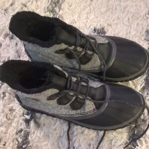 Sorel Black and Gray Waterproof Boots